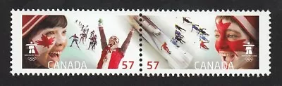 VANCOUVER OLYMPIC = Souvenir Sheet PAIR MNH Canada 2010 #2373a-b • $2.10