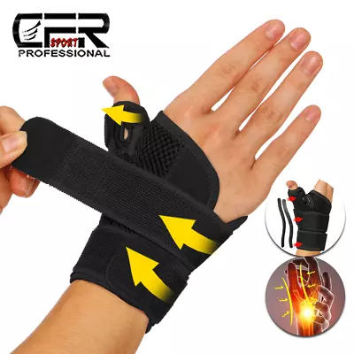 £6.49 • Buy Thumb Wrist Hand Brace Support Carpal Tunnel Splint Arthritis Sprain Strap CFR