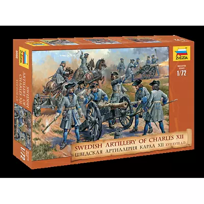 SWEDISH ARTILLERY OF CHARLES XII KIT 1:72 Zvezda Figure Kit Militari Die Cast • £20.47