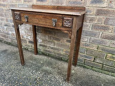 Antique Oak Church Country Hall Table Side  Occasional Table Desk Console Lowboy • £169.99