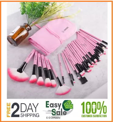 32 Professional Makeup Brush Set Conjunto De Pinceles Para Maquillaje Brochas US • $16.74