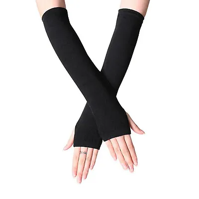 £4.59 • Buy Women Fingerless Mittens Wrist Gloves Crochet Knitted Cuff Hand Arm Warmers Ski