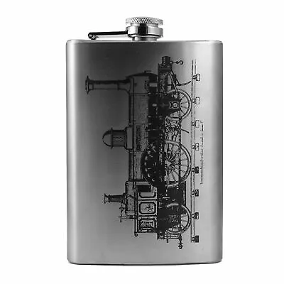 8oz Steam Locomotive Jenny Stainless Steel Flask • $14.99