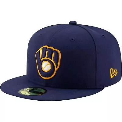 [70482536] Mens New Era MLB Authentic 59Fifty Performance Fitted - Brewers • $29.99