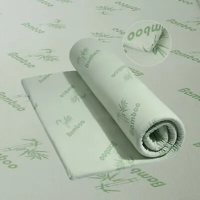 Quality Bamboo Memory Foam Mattress Topper Size Available Single Double King UK • £48.50