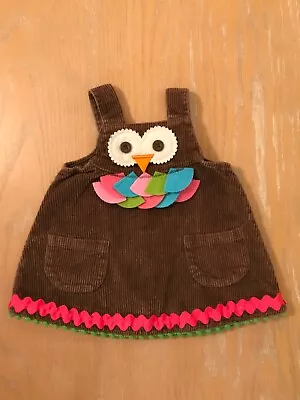 Infant Girls Mud Pie Corduroy Sleeveless Jumper Brown Size 0-6 Months • $10.99