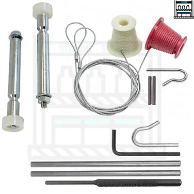 NEW HENDERSON FULL REPAIR KIT Cables & Rollers (Nuts) Garage Door Spares Parts • £14.99