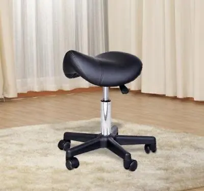 New Saddle Salon Stool Swivel Lifting Manicure Spa Beauty Tattoo Chair • £28.95