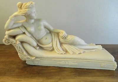 Vintage Italian Signed A. Giannetti Carved Alabaster Godess Statue • £25
