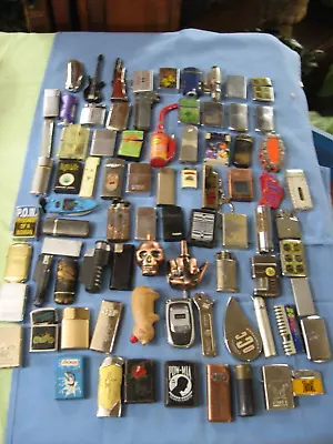 Lot Of 80 Used Vintage Lighters • $47