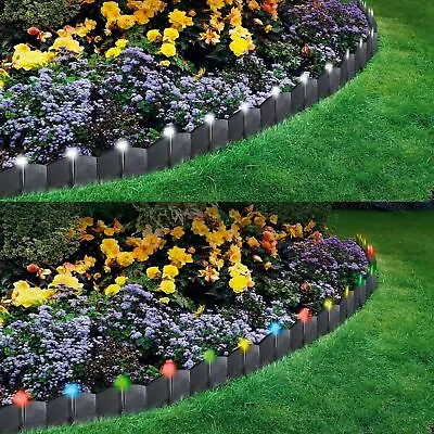 24 Pack LED Light Up Hammer In Garden Lawn Edging Landscape Plant Border Path • £14.95