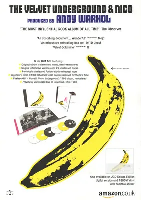 £4.99 • Buy The Velvet Underground & Nico - CD Box Set - Full Size Magazine Advert