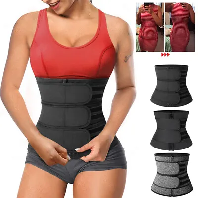 £18.79 • Buy Women Waist Trainer Tummy Control Body Shaper Corset Cincher Sauna Trimmer Belt