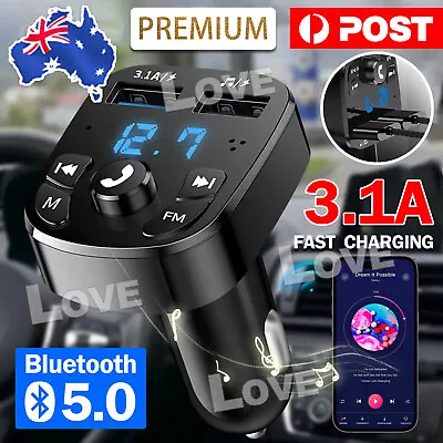 Wireless Bluetooth Car FM Transmitter Handsfree Kit MP3 Player Adapter Charger • $10.85