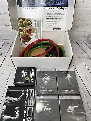 P90X Extreme Home Fitness DVD Set W/ Plus DVD’s & Stretchbands Read Description • $49.95