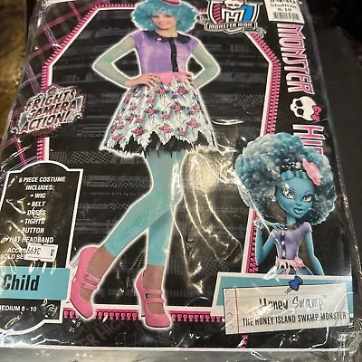 6pc Monster High HONEY SWAMP New Goreleans Wig Halloween Costume Child XL 14-16 • $12.95