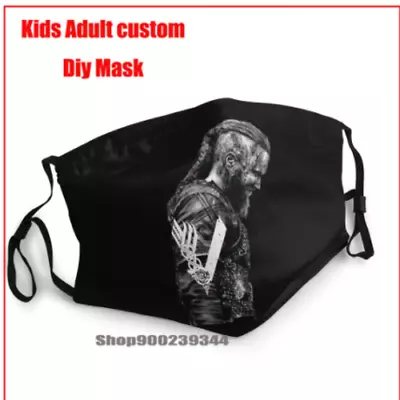 VIKINGS Kids Mask Print Face Masks Reusable Men Mask Fabric Dust Masks • $10