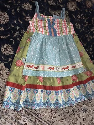 Matilda Jane Girls Serendipity Perfect Day Knot Dress Apron Sleeveless Size 8. • $41