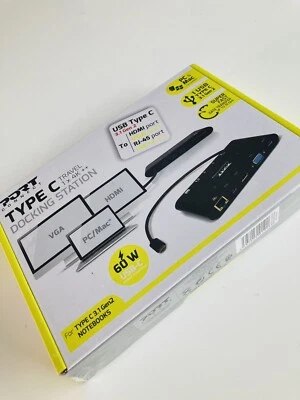 £19.99 • Buy PortConnect | Type C Docking Station USB 3.1 Gen2 | 1x4K++ | PC&MAC | Brand New