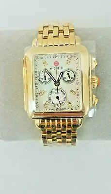 New Michele Deco Day MOP Diamond Gold-tone Ladies Watch (MWW06P000016) • $1275