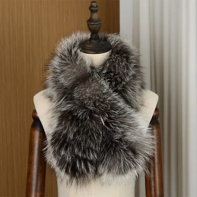 35.4  Women Real Fox Fur Scarf Neck Warm Collar Shawl Scarves Stole Neckerchief • $39.99