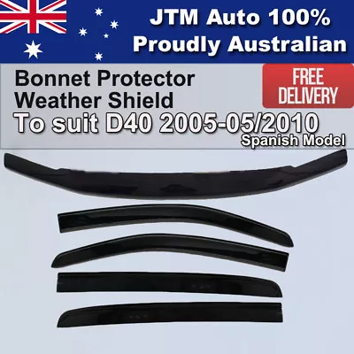 Bonnet Protector + Weathershields To Suit Nissan Navara D40 2005-2010 Spanish • $129