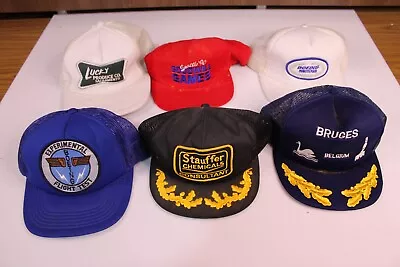 Vintage Lot Of 6 Snapback Trucker Caps Hats • $39.99