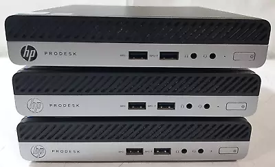 Lot Of (3) HP ProDesk 400 G3 DM Micro PCs 2.7GHz Core I5-7500T 4/8GB RAM No HDD • $22