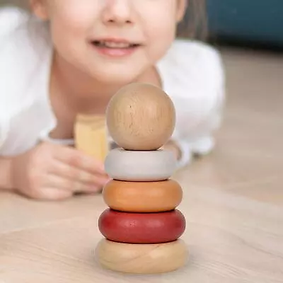 Stacking Rings Toy Fine Motor Skill Early Educational Circle Stacker For Infant • £11.93