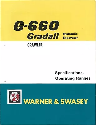 Equipment Brochure - Warner & Swasey - Gradall - G-660 - Crawler - C1977 (E5637) • $10.81