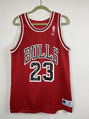 $52 • Buy Vintage Authentic Champion Michael Jordan Chicago Bulls Jersey #23 Size 44