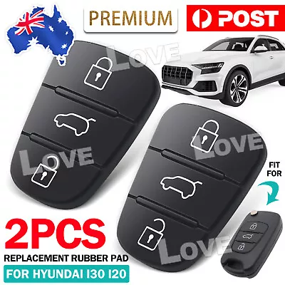 2PCS For Hyundai I30 I20 Elantra 3 Button Flip Key Replacement Remote Rubber Pad • $5.45