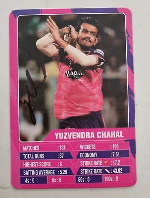 Yuzvendra Chahal Signed Aamango IPL 2022 Cricket Trade Card India • $34.90