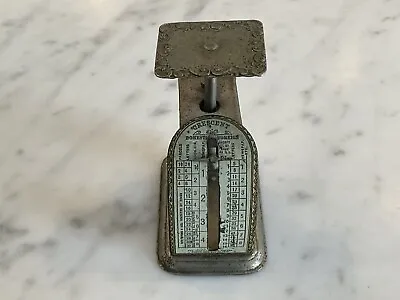 Vintage Crescent Miniature Postal Mail Scale - Pelouze MFG Co.  Chicago 1903 • $22