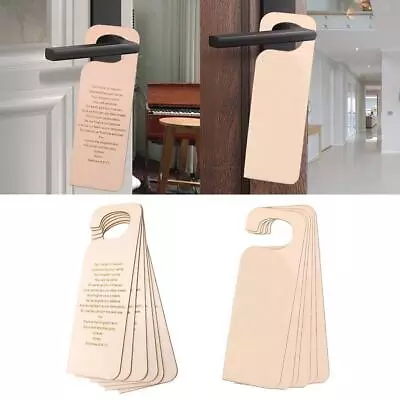 Pack 6pcs Wooden Door Knob Hangers Blank DIY Craft Hanging Plaque For Home • $16.80