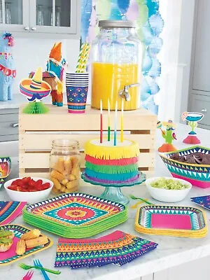 Mexican Fiesta Boho Summer Outdoor Party Bbq Tableware Pinatas Decorations • £2.95