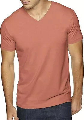$12.99 • Buy Mens V Neck T Shirts Plain Basic Tee Short Sleeve Cotton Big Size Casual Slim