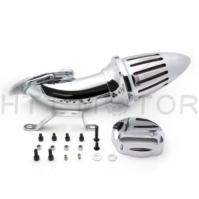$91.95 • Buy Bullet Air Cleaner Kits For Yamaha V-Star 1100 Dragstar XVS1100 1999-2012 CHROME