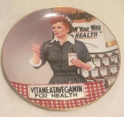 I Love Lucy Plate “It’s Just Like Candy” Hamilton Jim Fritz Vitameatavegamin • $20