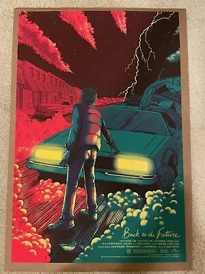 BACK TO THE FUTURE Variant Mondo Poster Print (16/175) JAMES FLAMES 2015 • $399