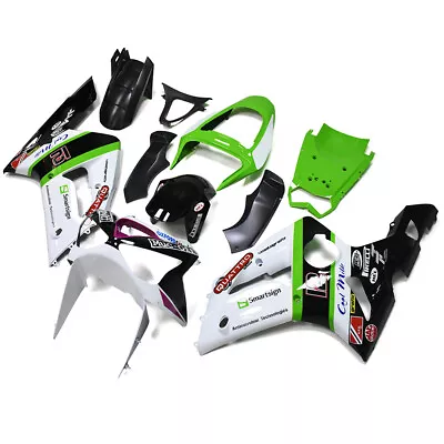 Green White Black Fairings For Kawasaki Ninja ZX6R 636 2003 2004 Bodywork Cowl • $441.95