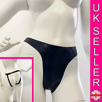 Latex Open Back Briefs Rubber Moulded Panty Knickers Thong 100% Natural Fetish • £14.98