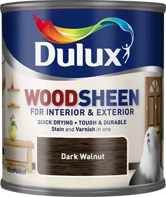 Dulux Woodsheen ALL IN ONE STAIN & VARNISH 250ml In Various Colours • £9.25