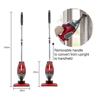 2 In 1 Hand Held & Upright Bagless Compact Lightweight Vacuum Cleaner Hoover Vac • £26.99