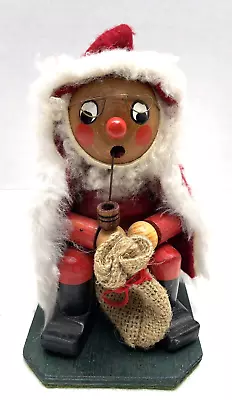 Vintage Christmas 7” Sitting Santa With Sack Wooden Smoker/ Incense Burner • $43.99