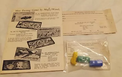 1964 Magic Wand Fire Fighters Board Game Pieces & Inserts Magnetic Fire Engines • $15.59