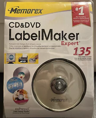 Memorex CD & DVD Label Maker Expert 135 Labels & Software - New • $12