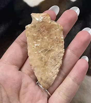 MLC S3155 Stemmed Archaic Quartz Crystal Pocket Arrowhead Indiana X Skaggs • $35
