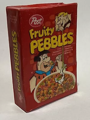 Vtg 1980’s Post Fruity Pebbles Cereal Box Sample Size Mini  Fred Flintstone • $45.18