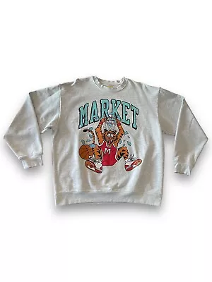 Market Dunking Cat Crewneck Sweater Grey Size XL Steeetwear • $35